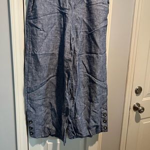Sigrid Olsen Linen wide leg capris